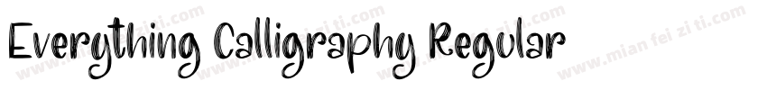 Everything Calligraphy Regular字体转换